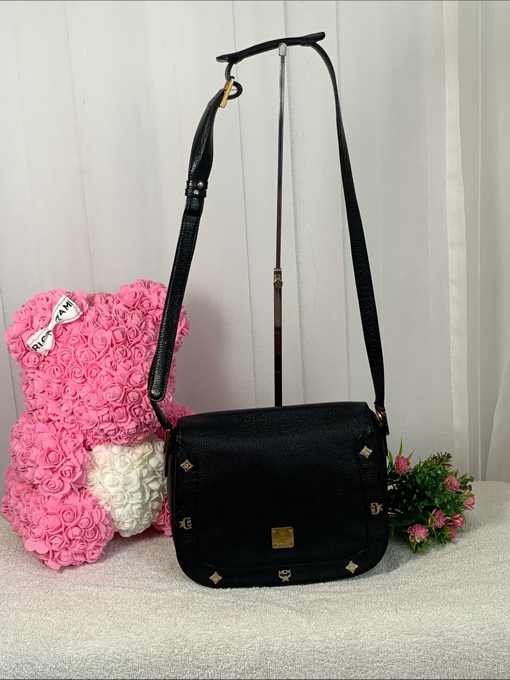 GUC MCM Black Shoulder Bag